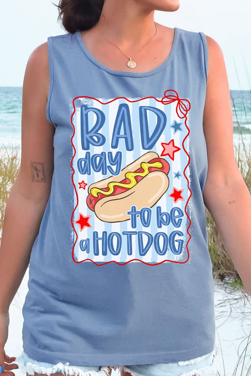 Bad Day To Be A Hot Dog Comfort Colors Cotton Tank Top - Wholesale Accessory Market