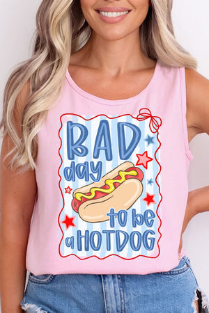 Bad Day To Be A Hot Dog Comfort Colors Cotton Tank Top - Wholesale Accessory Market