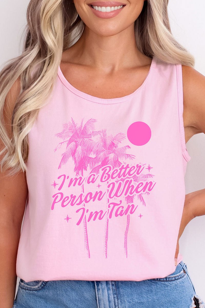 Better Person When I'm Tan Comfort Colors Cotton Tank Top - Wholesale Accessory Market
