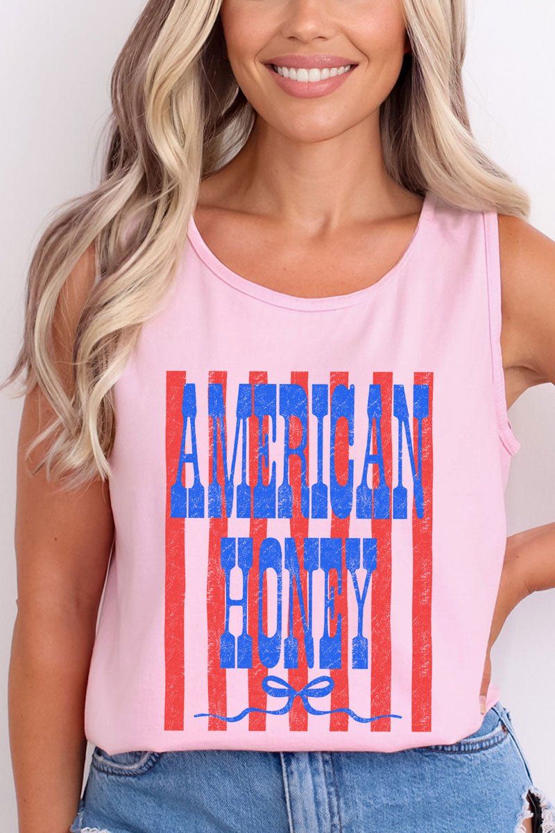 Blue American Honey Energy Comfort Colors Cotton Tank Top - Wholesale Accessory Market