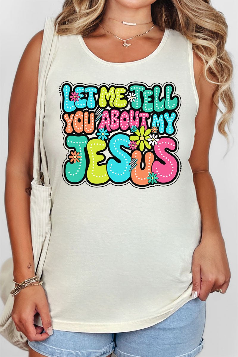 Bubble Tell You About My Jesus Comfort Colors Cotton Tank Top - Wholesale Accessory Market