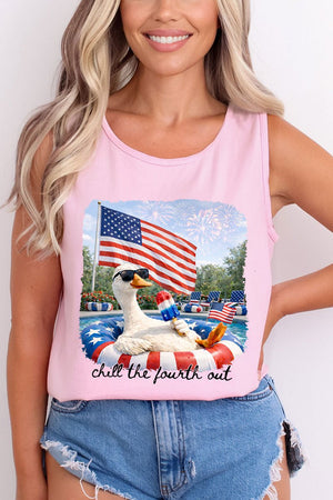 Chill The Fourth Out Comfort Colors Cotton Tank Top - Wholesale Accessory Market