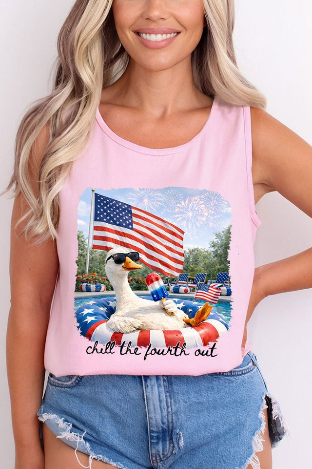 Chill The Fourth Out Comfort Colors Cotton Tank Top - Wholesale Accessory Market