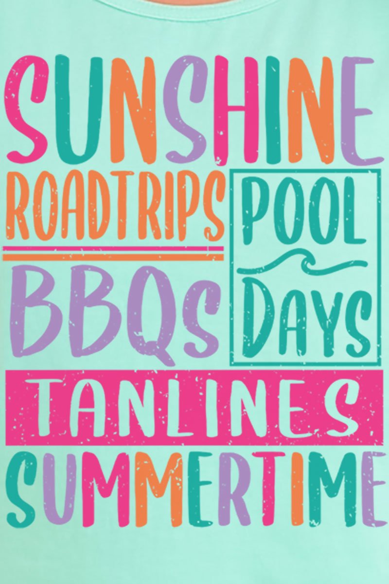 Colorful Summertime Comfort Colors Cotton Tank Top - Wholesale Accessory Market