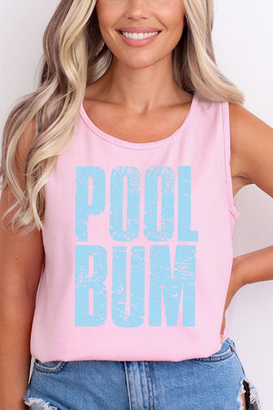 Distressed Pool Bum Comfort Colors Cotton Tank Top - Wholesale Accessory Market
