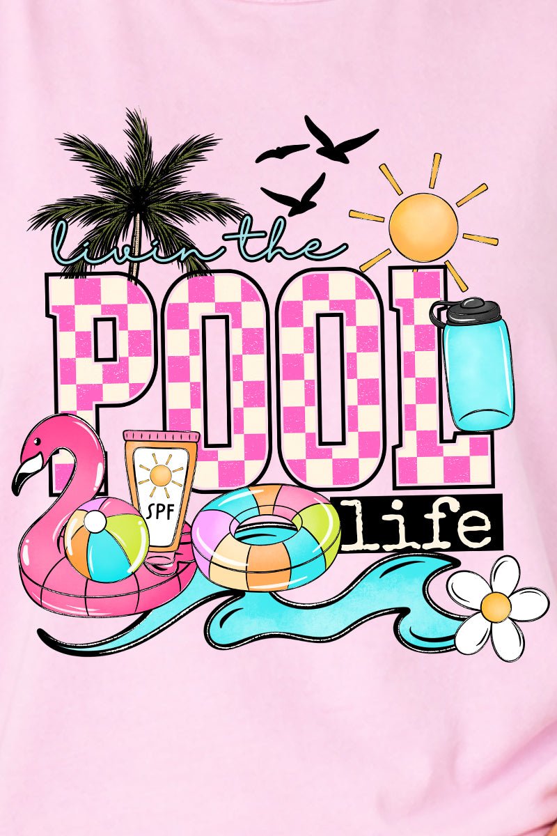 Livin The Pool Life Comfort Colors Cotton Tank Top - Wholesale Accessory Market
