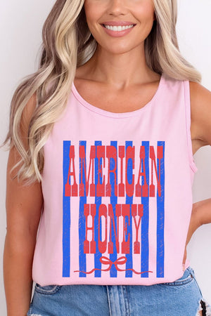 Red American Honey Energy Comfort Colors Cotton Tank Top - Wholesale Accessory Market