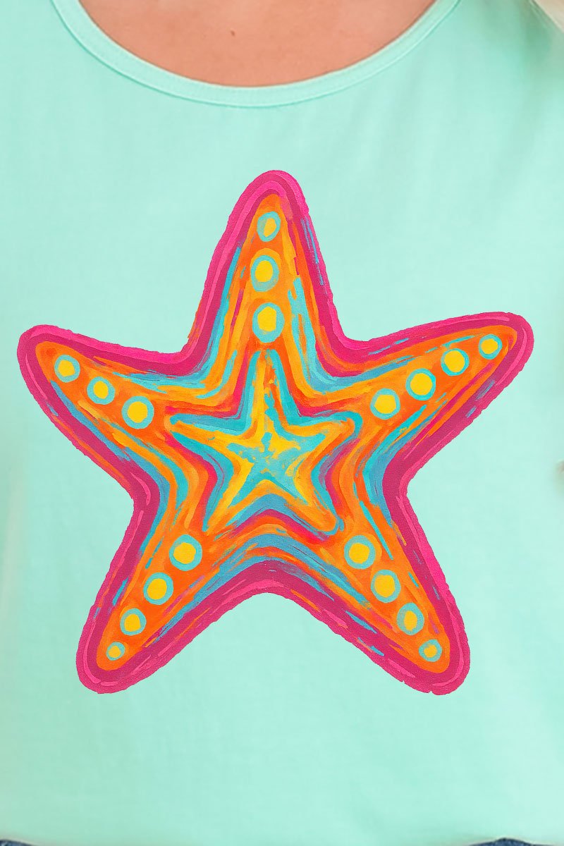 Sparkling Starfish Comfort Colors Cotton Tank Top - Wholesale Accessory Market