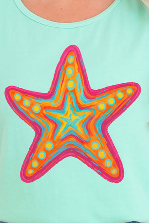 Sparkling Starfish Comfort Colors Cotton Tank Top - Wholesale Accessory Market