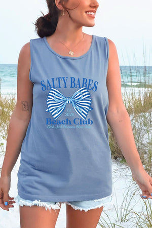 Blue Salty Babes Comfort Colors Cotton Tank Top - Wholesale Accessory Market