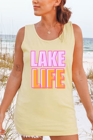 Golden Hour Lake Life Comfort Colors Cotton Tank Top - Wholesale Accessory Market