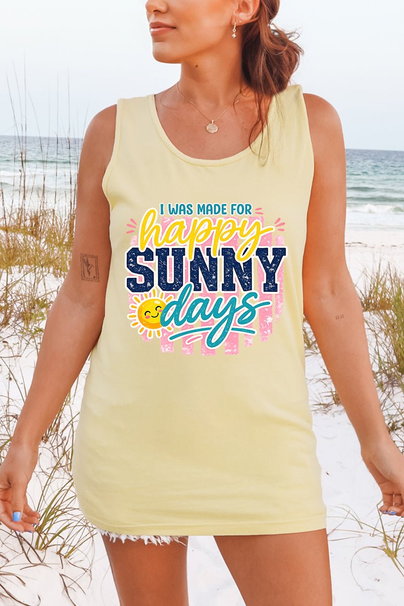 Made For Sunny Days Comfort Colors Cotton Tank Top - Wholesale Accessory Market