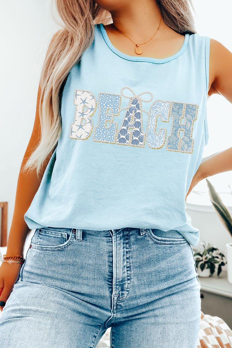 Pearl Luxe Beach Comfort Colors Cotton Tank Top - Wholesale Accessory Market