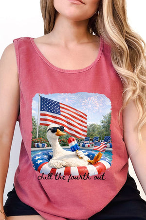 Chill The Fourth Out Comfort Colors Cotton Tank Top - Wholesale Accessory Market