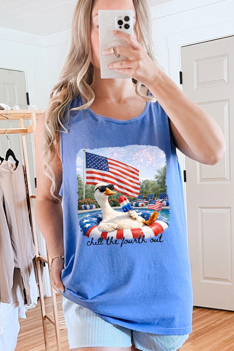 Chill The Fourth Out Comfort Colors Cotton Tank Top - Wholesale Accessory Market