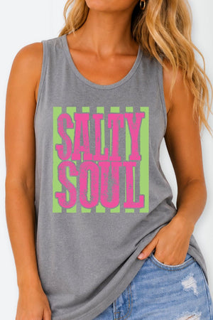 Striped Salty Soul Comfort Colors Cotton Tank Top - Wholesale Accessory Market
