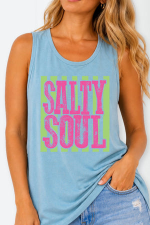 Striped Salty Soul Comfort Colors Cotton Tank Top - Wholesale Accessory Market