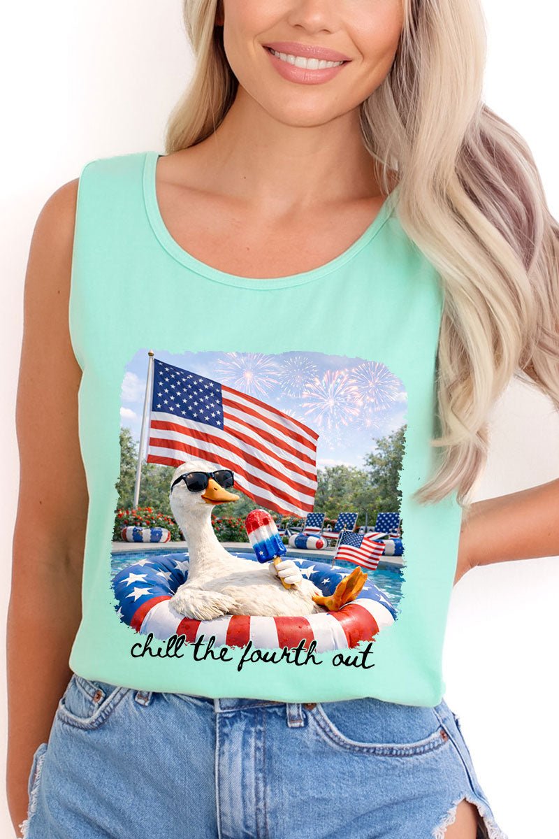 Chill The Fourth Out Comfort Colors Cotton Tank Top - Wholesale Accessory Market