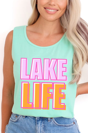 Golden Hour Lake Life Comfort Colors Cotton Tank Top - Wholesale Accessory Market