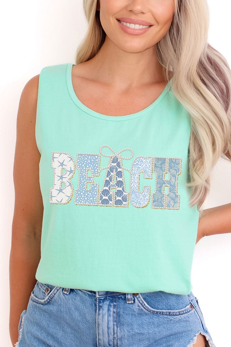 Pearl Luxe Beach Comfort Colors Cotton Tank Top - Wholesale Accessory Market