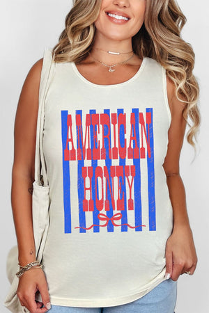 Red American Honey Energy Comfort Colors Cotton Tank Top - Wholesale Accessory Market