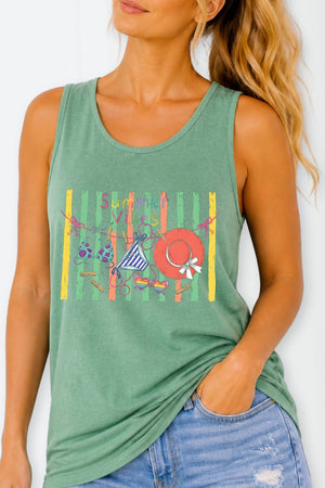 Bikini Summer Vibes Comfort Colors Cotton Tank Top - Wholesale Accessory Market