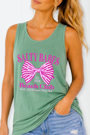 Pink Salty Babes Comfort Colors Cotton Tank Top - Wholesale Accessory Market