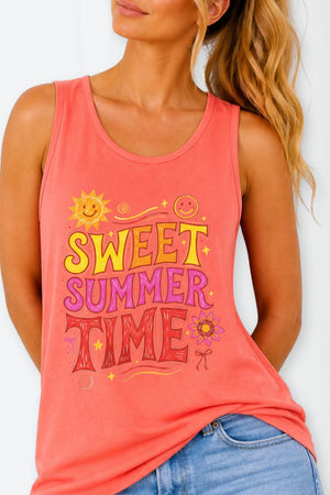Golden Glow Sweet Summer Time Comfort Colors Cotton Tank Top - Wholesale Accessory Market