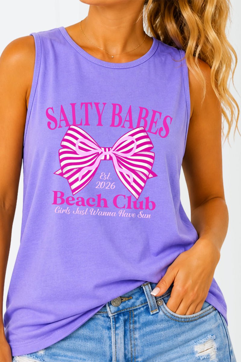 Pink Salty Babes Comfort Colors Cotton Tank Top - Wholesale Accessory Market