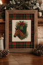 Equestrian Holiday Monogram Crest Ready To Frame Print *Customize Your Initial - Wholesale Accessory Market