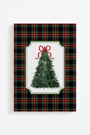 Preppy Plaid Christmas Tree Ready To Frame Print - Wholesale Accessory Market