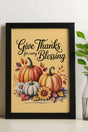 Autumn Give Thanks Ready To Frame Canvas Print - Wholesale Accessory Market