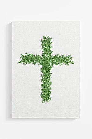 Boxwood Cross Ready To Frame Canvas Print - Wholesale Accessory Market