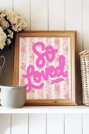 Floral So Loved Ready To Frame Canvas Print - Wholesale Accessory Market