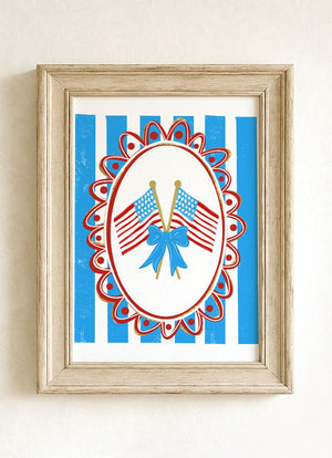 Freedom Flags Forever Ready To Frame Canvas Print - Wholesale Accessory Market