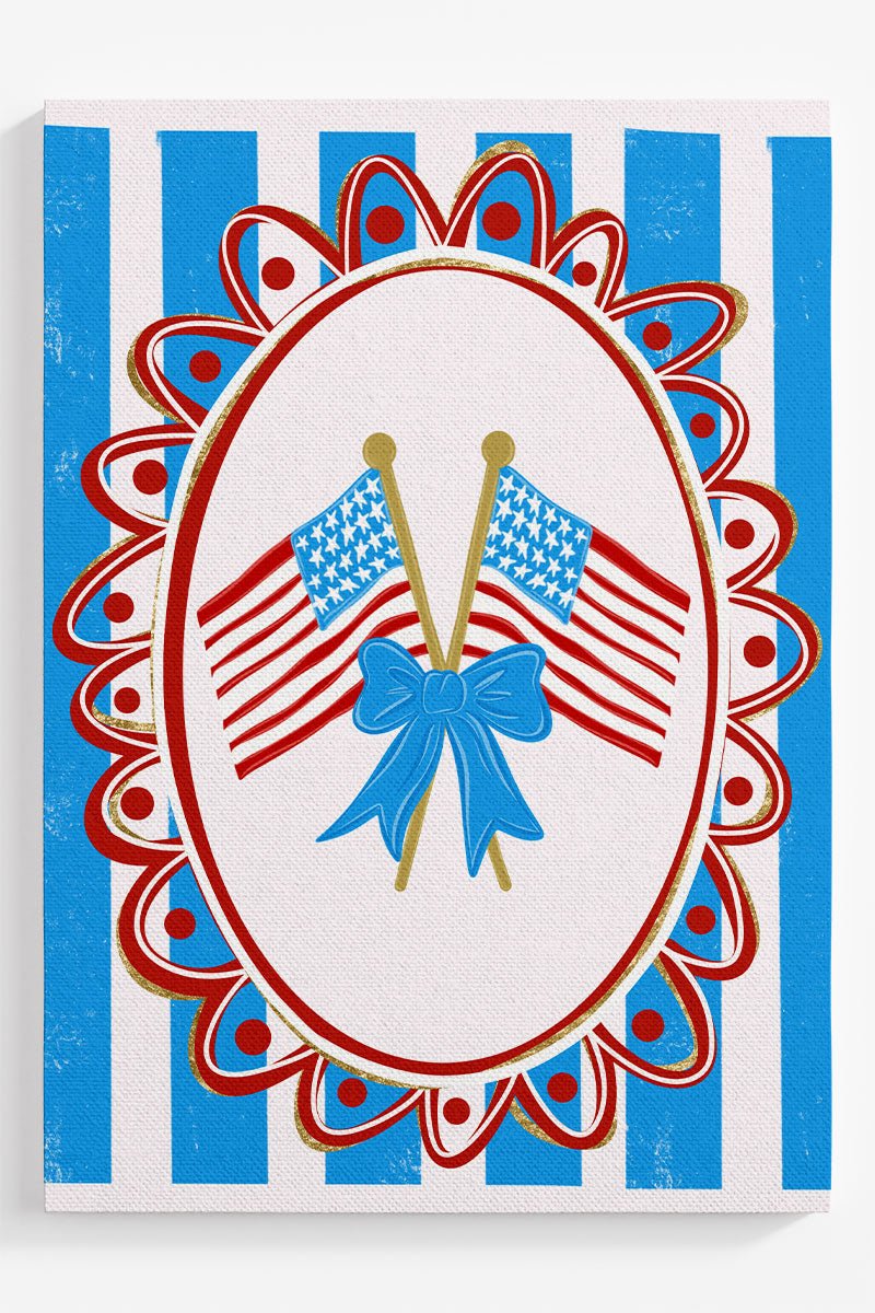Freedom Flags Forever Ready To Frame Canvas Print - Wholesale Accessory Market