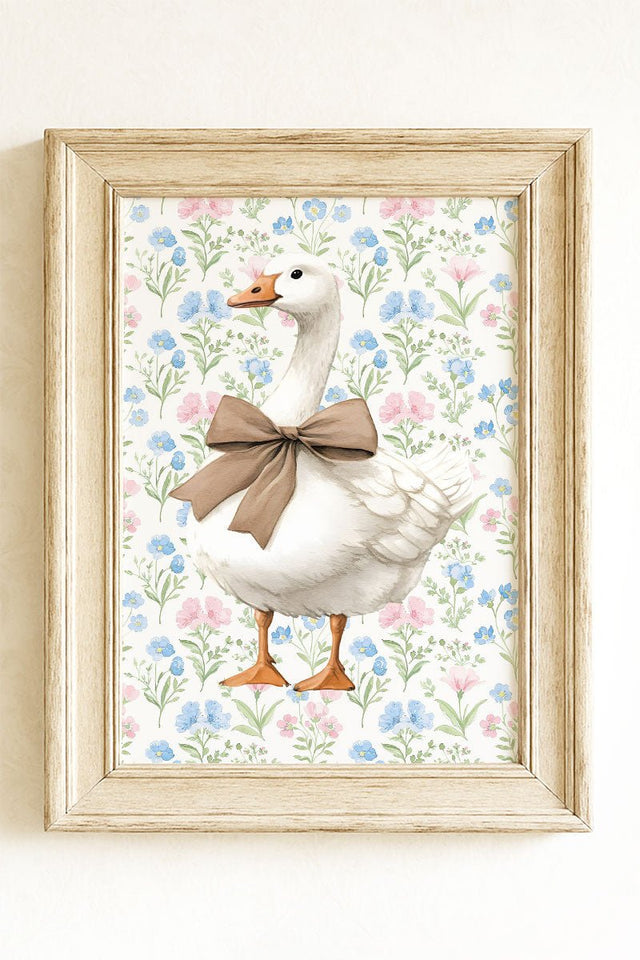 Garden Party Goose Ready To Frame Canvas Print - Wholesale Accessory Market
