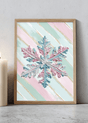 Gilded Stripes The Painted Snowflake Ready To Frame Canvas Print - Wholesale Accessory Market