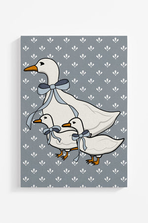 Goose Family Portrait Ready To Frame Canvas Print - Wholesale Accessory Market