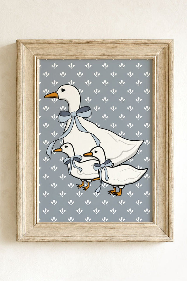 Goose Family Portrait Ready To Frame Canvas Print - Wholesale Accessory Market