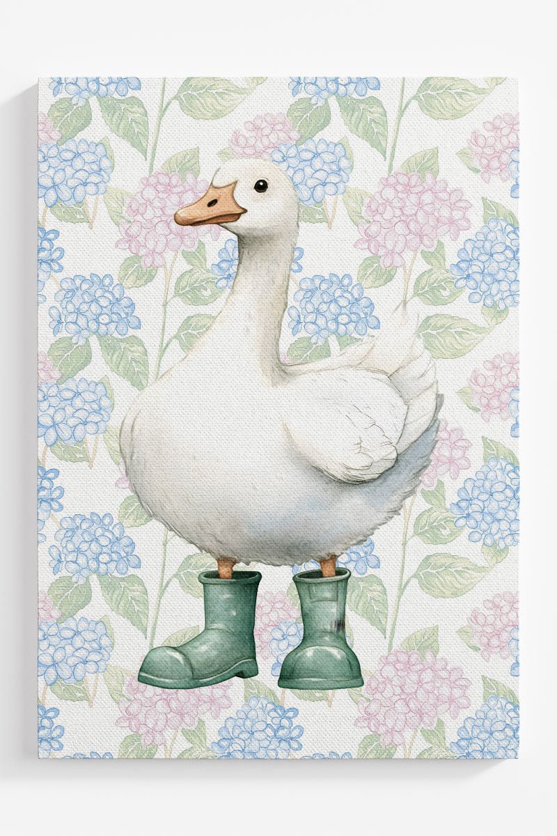 Hydrangea Puddles Ready To Frame Canvas Print - Wholesale Accessory Market