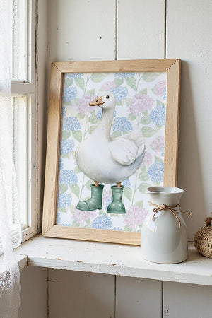 Hydrangea Puddles Ready To Frame Canvas Print - Wholesale Accessory Market