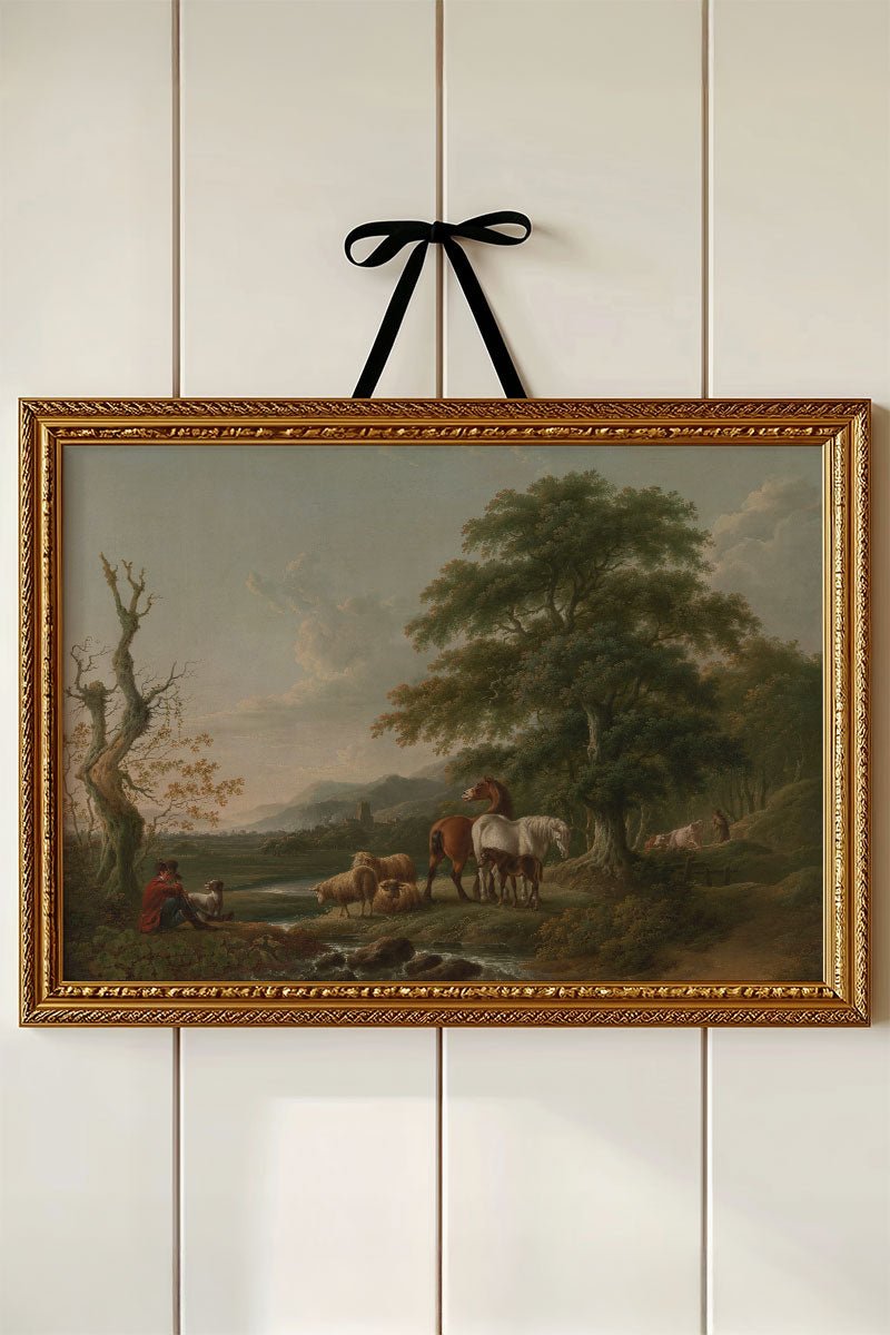 Landscape With A Shepherd Ready To Frame Canvas Print - Wholesale Accessory Market