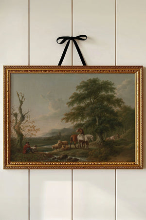 Landscape With A Shepherd Ready To Frame Canvas Print - Wholesale Accessory Market