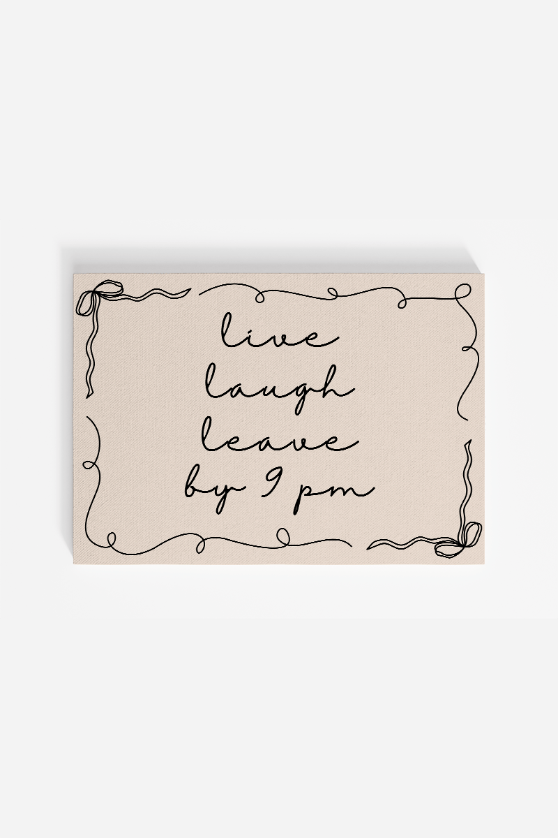 Leave By 9 Ready To Frame Canvas Print - Wholesale Accessory Market