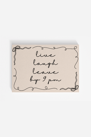 Leave By 9 Ready To Frame Canvas Print - Wholesale Accessory Market