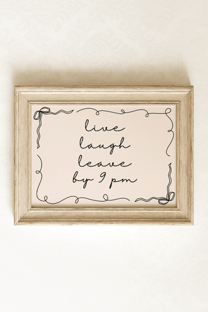 Leave By 9 Ready To Frame Canvas Print - Wholesale Accessory Market