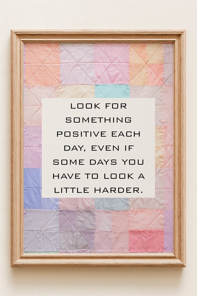 Patchwork Positivity Ready To Frame Canvas Print - Wholesale Accessory Market