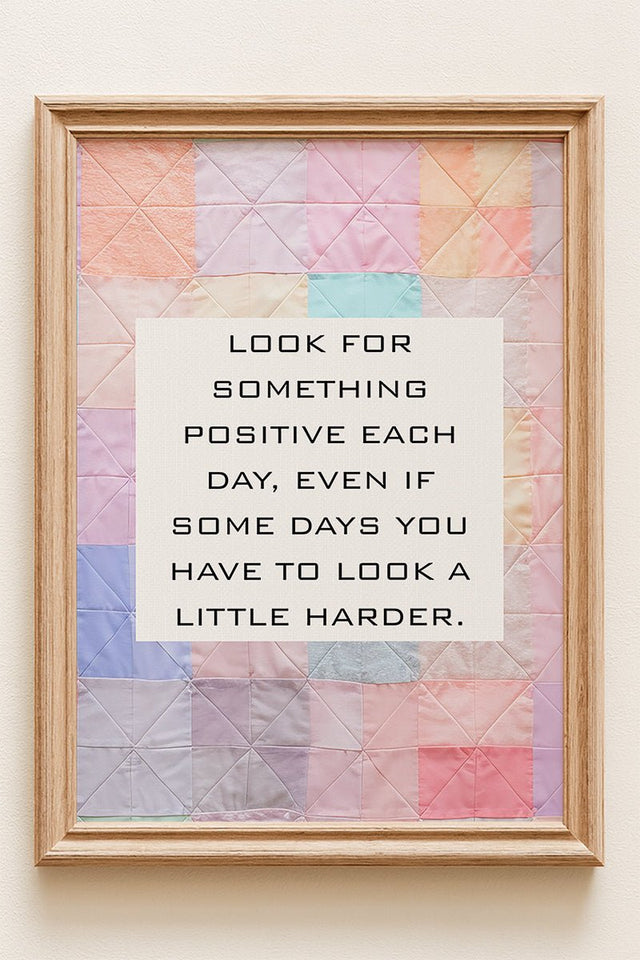 Patchwork Positivity Ready To Frame Canvas Print - Wholesale Accessory Market