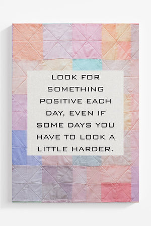 Patchwork Positivity Ready To Frame Canvas Print - Wholesale Accessory Market